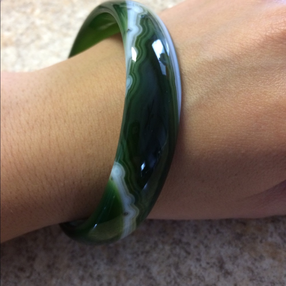 🌵Agate deep green bracelet
